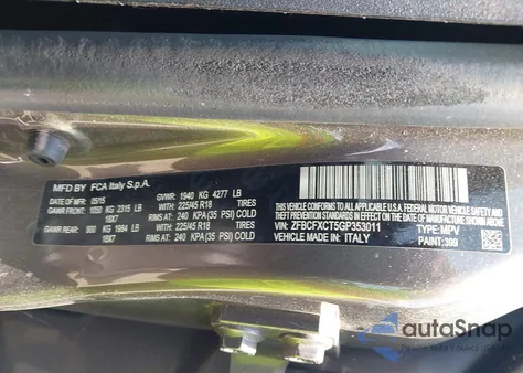 2016 Fiat 500X Trekking from USA, damaged, VIN ZFBCFXCT5GP353011